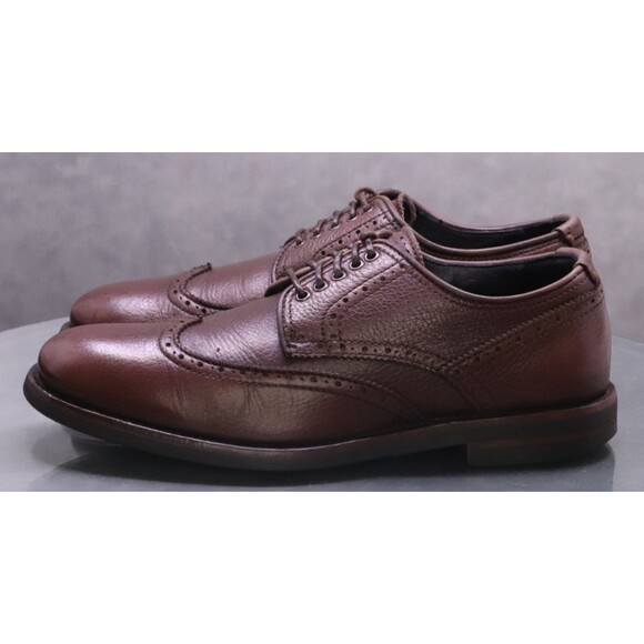 Aquatalia Carson $450 Men\'s Wingtip Oxfords Shoes Sz EU 8.5 US 9.5 Made In Italy main image 5